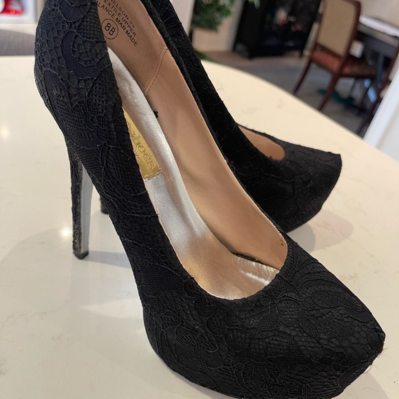 Black lace heels / Halloween heels - Picture 5 of 6